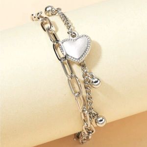 Multi Chain Heart Bracelet